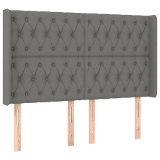 vidaXL sötétszürke szövet fejtámla szárnyakkal 163x16x118/128 cm (3119923) ágy és ágykellék