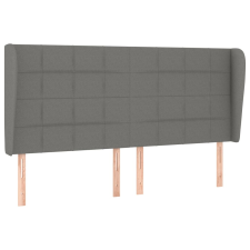 vidaXL sötétszürke szövet fejtámla szárnyakkal 183x23x118/128 cm (3117971) ágy és ágykellék