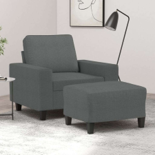 vidaXL sötétszürke szövet kanapéfotel lábtartóval 60 cm bútor