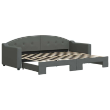 vidaXL Sötétszürke szövet kihúzható heverő 80 x 200 cm bútor