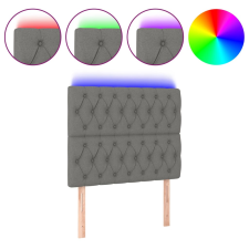 vidaXL sötétszürke szövet LED-es fejtámla 100x7x118/128 cm (3122751) ágy és ágykellék
