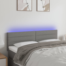 vidaXL sötétszürke szövet LED-es fejtámla 144x5x78/88 cm ágy és ágykellék