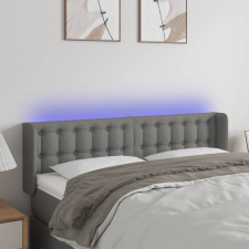 vidaXL sötétszürke szövet LED-es fejtámla 147 x 16 x 78/88 cm ágy és ágykellék