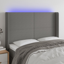 vidaXL sötétszürke szövet LED-es fejtámla 147x16x118/128 cm ágy és ágykellék