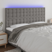 vidaXL sötétszürke szövet LED-es fejtámla 160x5x118/128 cm ágy és ágykellék
