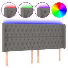 vidaXL sötétszürke szövet LED-es fejtámla 183x16x118/128 cm (3124399) ágy és ágykellék