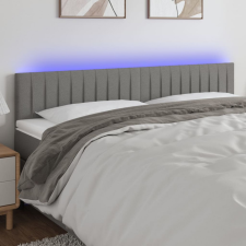 vidaXL sötétszürke szövet LED-es fejtámla 200x5x78/88 cm ágy és ágykellék