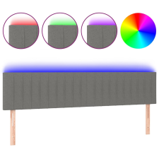 vidaXL sötétszürke szövet LED-es fejtámla 200x5x78/88 cm (3121873) ágy és ágykellék
