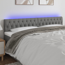 vidaXL sötétszürke szövet LED-es fejtámla 200x7x78/88 cm ágy és ágykellék