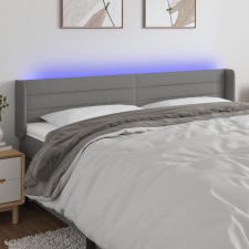 vidaXL sötétszürke szövet LED-es fejtámla 203 x 16 x 78/88 cm ágy és ágykellék