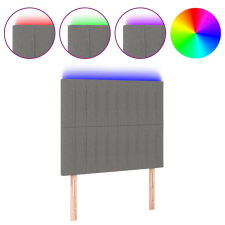 vidaXL sötétszürke szövet LED-es fejtámla 90x5x118/128 cm (3122645) ágy és ágykellék