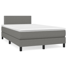 vidaXL sötétszürke szövet rugós ágy matraccal 120 x 190 cm ágy és ágykellék