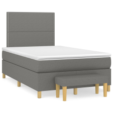 vidaXL sötétszürke szövet rugós ágy matraccal 120 x 200 cm (3137062) ágy és ágykellék