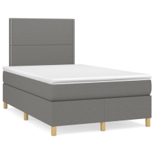 vidaXL sötétszürke szövet rugós ágy matraccal 120 x 200 cm (3142242) ágy és ágykellék