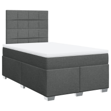 vidaXL sötétszürke szövet rugós ágy matraccal 120 x 200 cm (3290456) ágy és ágykellék