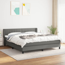 vidaXL sötétszürke szövet rugós ágy matraccal 160 x 200 cm ágy és ágykellék