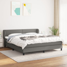 vidaXL sötétszürke szövet rugós ágy matraccal 160 x 200 cm ágy és ágykellék