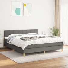 vidaXL sötétszürke szövet rugós ágy matraccal 180 x 200 cm ágy és ágykellék