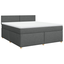 vidaXL sötétszürke szövet rugós ágy matraccal 180 x 200 cm (3286753) ágy és ágykellék