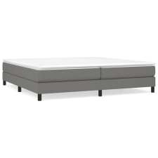 vidaXL sötétszürke szövet rugós ágy matraccal 200 x 200 cm (3144102) ágy és ágykellék