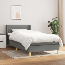 vidaXL sötétszürke szövet rugós ágy matraccal 80 x 200 cm ágy és ágykellék