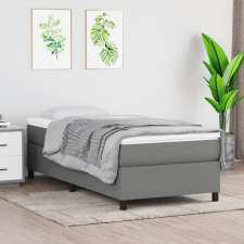 vidaXL sötétszürke szövet rugós ágy matraccal 80 x 200 cm ágy és ágykellék