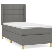 vidaXL sötétszürke szövet rugós ágy matraccal 80 x 200 cm (3128478) ágy és ágykellék