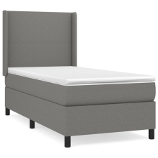 vidaXL sötétszürke szövet rugós ágy matraccal 80 x 200 cm (3131226) ágy és ágykellék