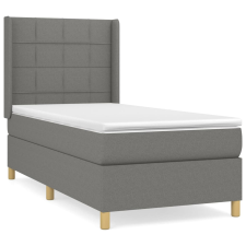 vidaXL sötétszürke szövet rugós ágy matraccal 80 x 200 cm (3131946) ágy és ágykellék