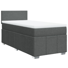 vidaXL sötétszürke szövet rugós ágy matraccal 80 x 200 cm (3286889) ágy és ágykellék