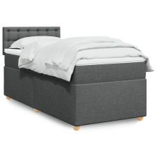 vidaXL sötétszürke szövet rugós ágy matraccal 90x190 cm ágy és ágykellék