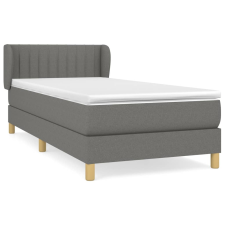 vidaXL sötétszürke szövet rugós ágy matraccal 90x190 cm (3126926) ágy és ágykellék