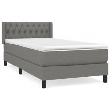 vidaXL sötétszürke szövet rugós ágy matraccal 90x190 cm (3129914) ágy és ágykellék
