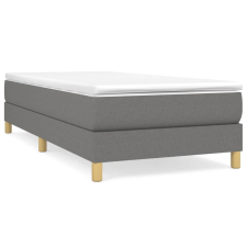 vidaXL sötétszürke szövet rugós ágy matraccal 90x190 cm (3144136) ágy és ágykellék
