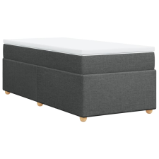 vidaXL sötétszürke szövet rugós ágy matraccal 90x190 cm (3285339) ágy és ágykellék