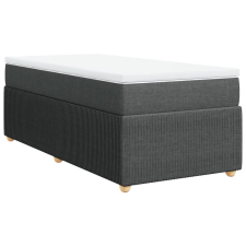 vidaXL sötétszürke szövet rugós ágy matraccal 90x190 cm (3285533) ágy és ágykellék