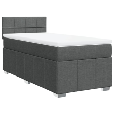 vidaXL sötétszürke szövet rugós ágy matraccal 90x190 cm (3286924) ágy és ágykellék