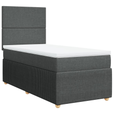 vidaXL sötétszürke szövet rugós ágy matraccal 90x190 cm (3291905) ágy és ágykellék