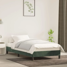 vidaXL Sötétzöld bársony ágykeret 100x200 cm ágy és ágykellék