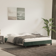 vidaXL Sötétzöld bársony ágykeret 140x200 cm ágy és ágykellék