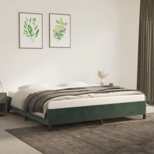 vidaXL Sötétzöld bársony ágykeret 200x200 cm ágy és ágykellék