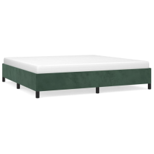 vidaXL sötétzöld bársony ágykeret 200x200 cm (347345) ágy és ágykellék