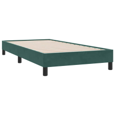 vidaXL sötétzöld bársony ágykeret matrac nélkül 80x220 cm (4101382) ágy és ágykellék