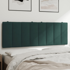 vidaXL sötétzöld bársony fejtámla párna 140 cm ágy és ágykellék