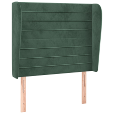 vidaXL sötétzöld bársony fejtámla szárnyakkal 103 x 23 x 118/128 cm (3118141) ágy és ágykellék