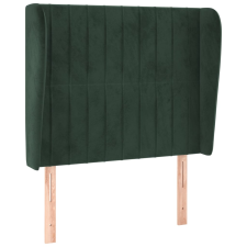 vidaXL sötétzöld bársony fejtámla szárnyakkal 83 x 23 x 118/128 cm (3118227) ágy és ágykellék