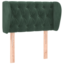 vidaXL sötétzöld bársony fejtámla szárnyakkal 83x23x78/88 cm (3117513) ágy és ágykellék