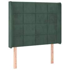 vidaXL sötétzöld bársony fejtámla szárnyakkal 93x16x118/128 cm (3119619) ágy és ágykellék