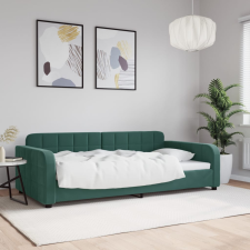 vidaXL sötétzöld bársony kanapéágy keret 100 x 200 cm ágy és ágykellék