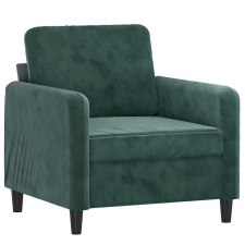vidaXL sötétzöld bársony kanapéfotel 60 cm (359424) bútor